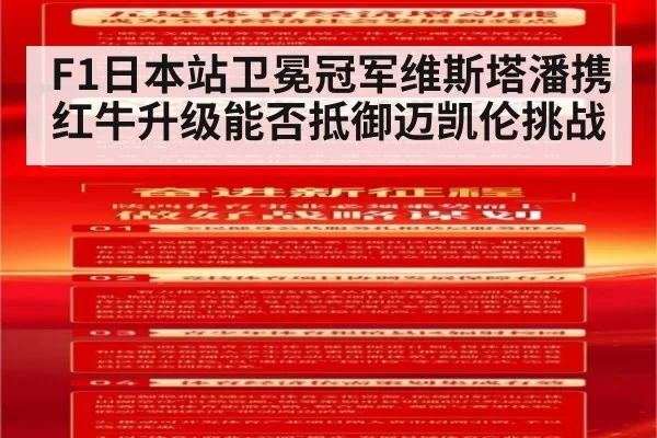 F1日本站卫冕冠军维斯塔潘携红牛升级能否抵御迈凯伦挑战