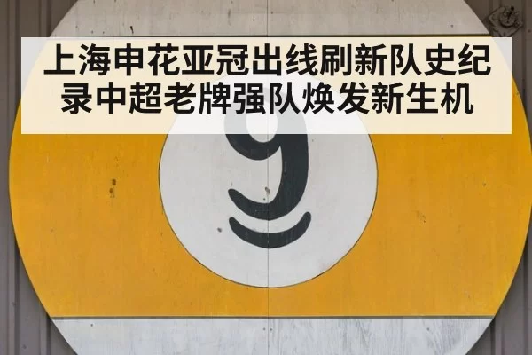上海申花亚冠出线刷新队史纪录中超老牌强队焕发新生机